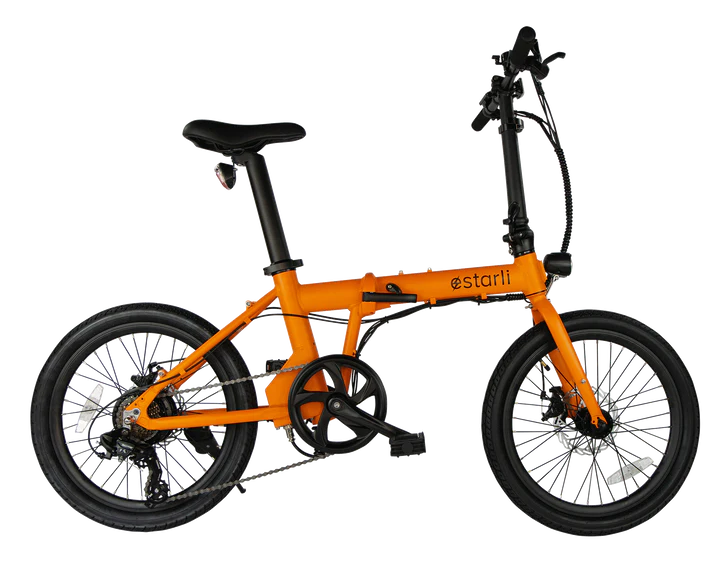 Orange discount folding bike